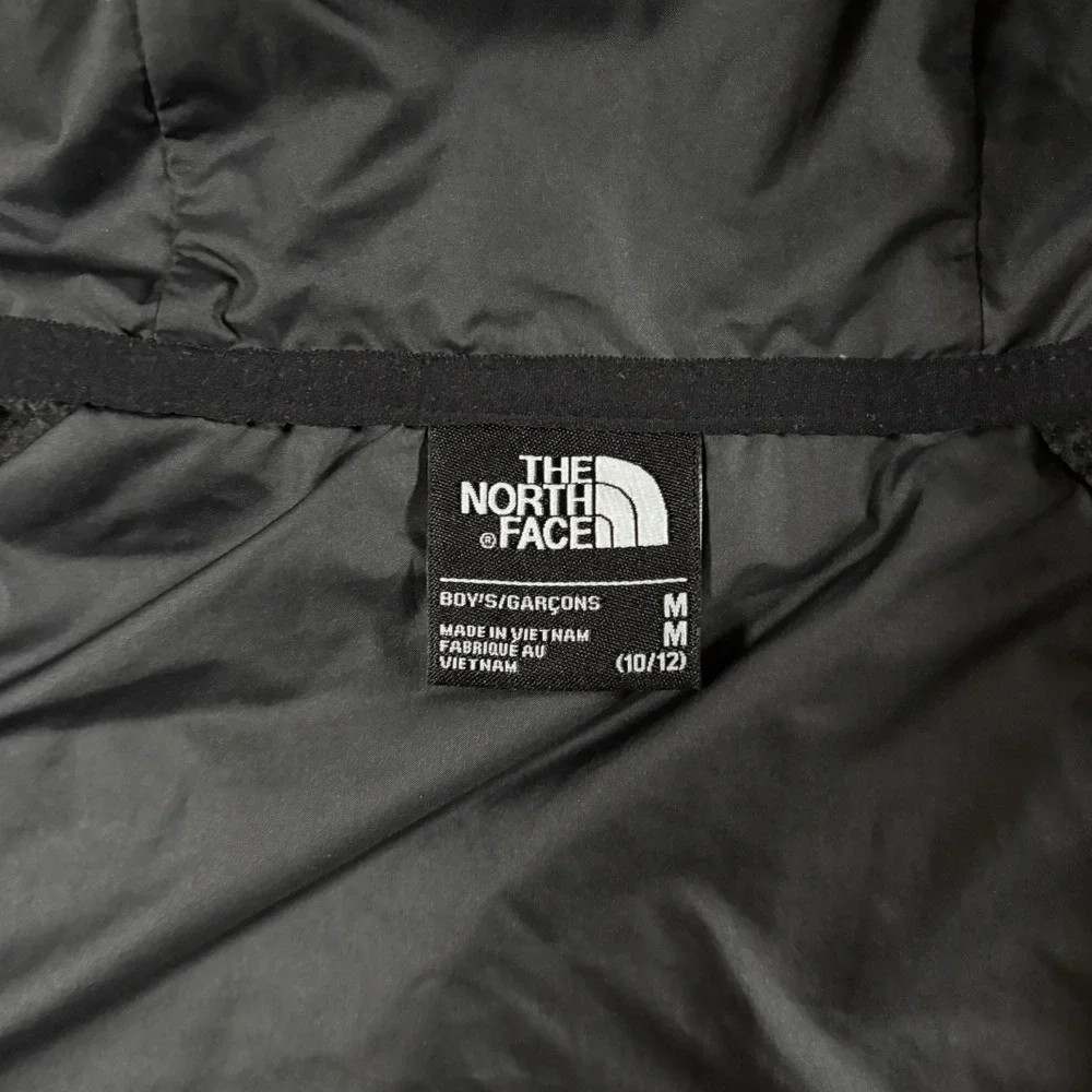The North Face Boys Jacket Medium Black Outdoor Full Zip Hybrid Quilted Jacket